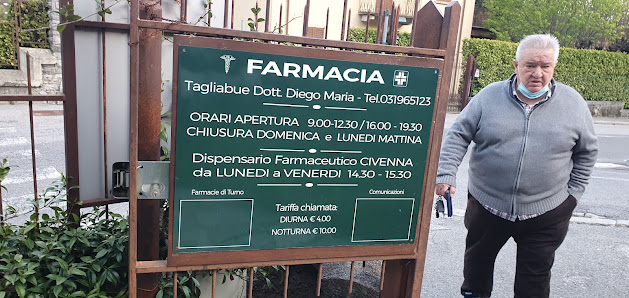 Farmacia Tagliabue Dott. Diego Maria Via Adua, 9, 22030 Magreglio CO, Italia