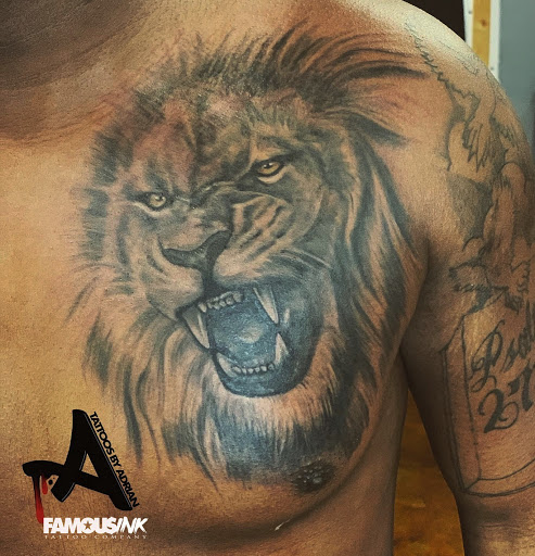 Explore design tattoo ideas for men, creative tattoo ideas in Hammond, available at Famous Ink, Inc.