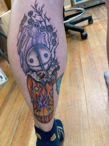 Explore aster flower tattoo ideas, creative tattoo ideas in Omaha, available at A New Creation Tattoo