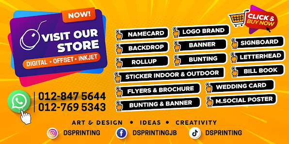 Dot Serangkai Enterprise | DS Printing 25, Jalan Padi Ria 11, Bandar Baru Uda, 81200 Johor Bahru, Johor, Malaysia