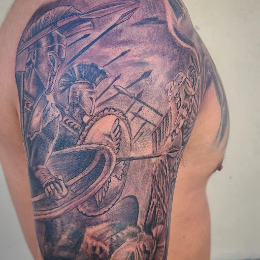 Explore llama tattoo ideas, creative tattoo ideas in Winston Salem, available at Inktellectuals Art Gallery