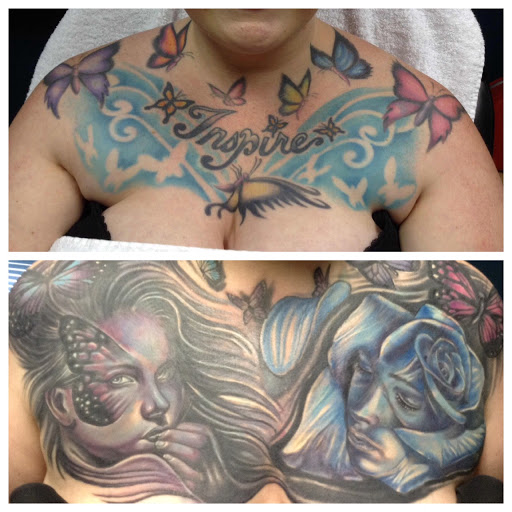 Explore cover up tattoo ideas female, creative tattoo ideas in Lawrence, available at Removery Tattoo Removal & Fading