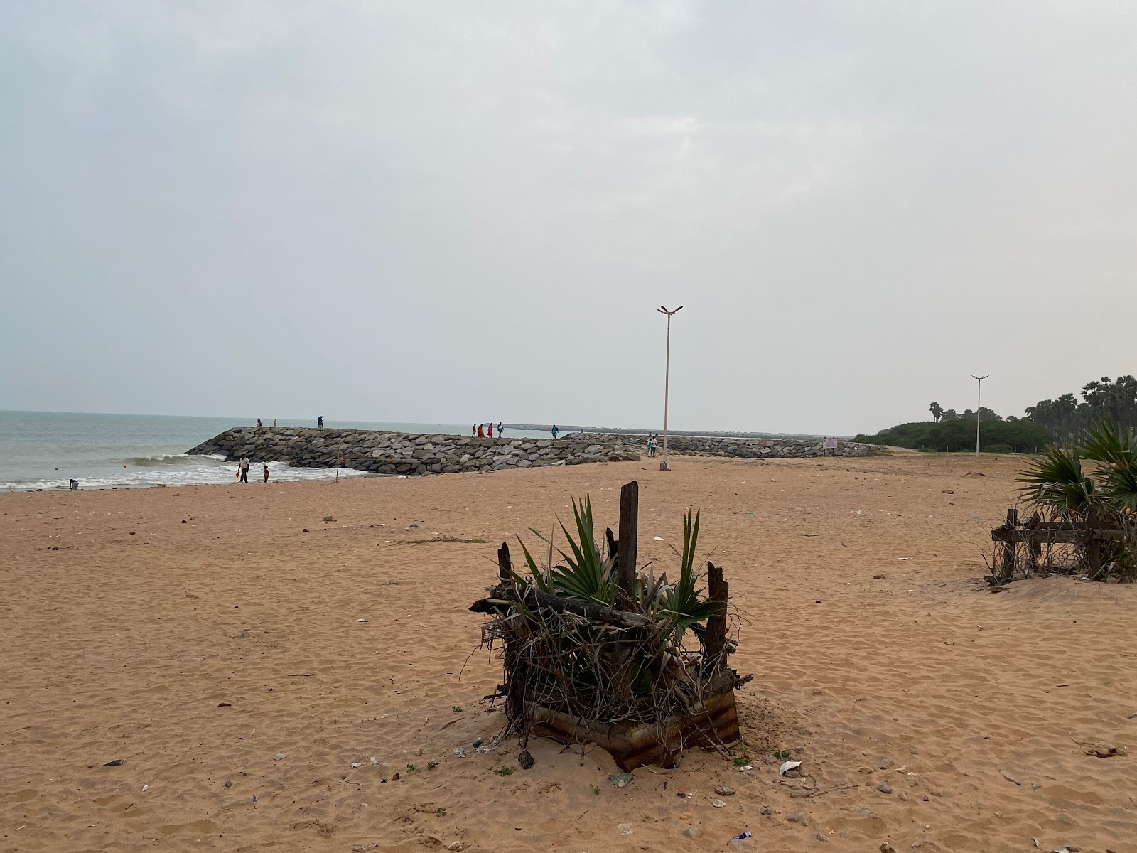 Foto van Nadar Uvari Beach en de nederzetting