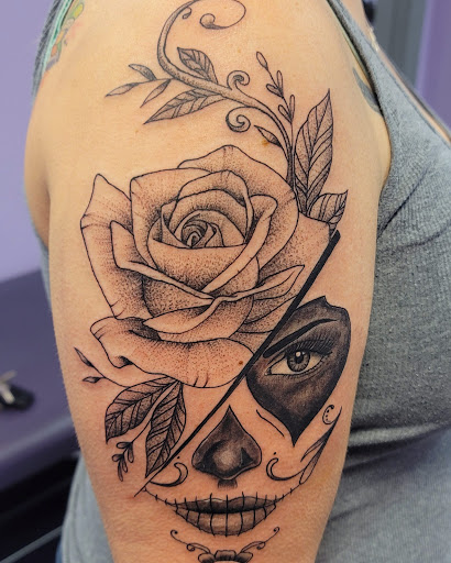 Explore semi colon tattoo ideas, creative tattoo ideas in Easley, available at Peach Pit Tattoo