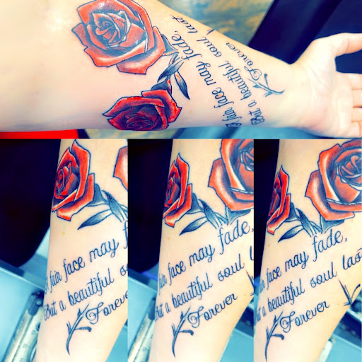 Explore resident evil tattoo ideas, creative tattoo ideas in Mansfield, available at Outer Mind Creations Tattoo Studio