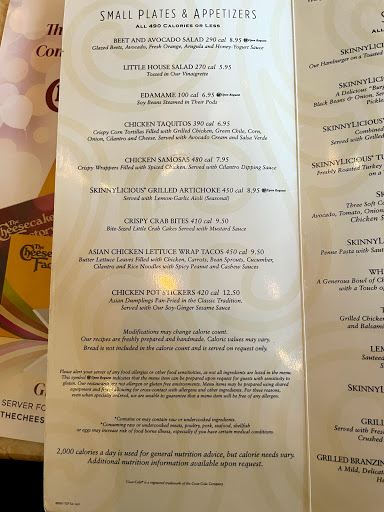 Restaurant «The Cheesecake Factory», reviews and photos, 5799 N Bayshore Dr, Glendale, WI 53217, USA