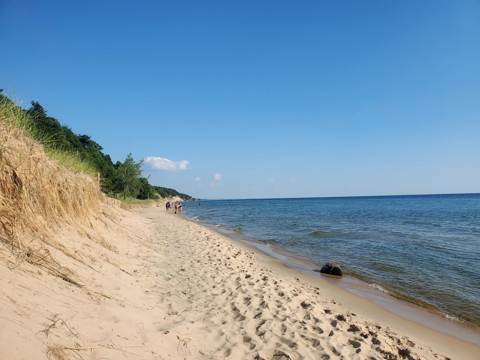 Photo of Muskegon Beach with bright sand surface