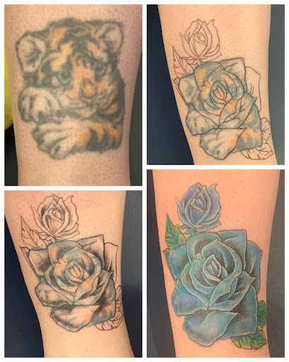 Explore cover up tattoo ideas male chest, creative tattoo ideas in Belgrade, available at Suite B Tattoo