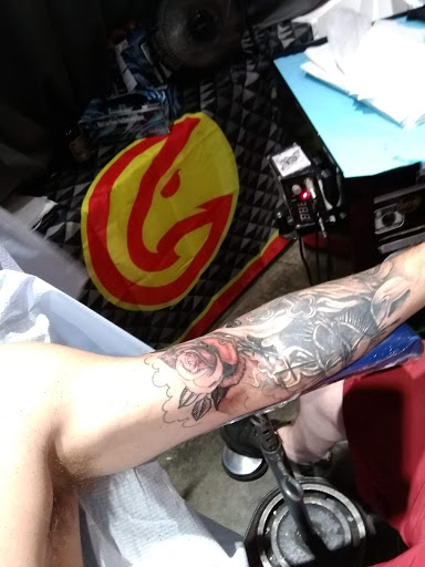 Explore batman logo tattoo ideas, creative tattoo ideas in Atlanta, available at Empyrean Tattoo Studio