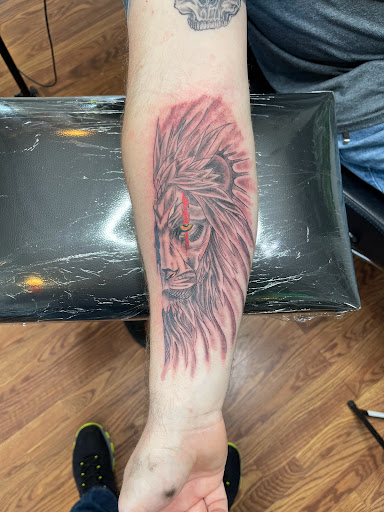 Explore collarbone tattoo ideas for men, creative tattoo ideas in Butler, available at Kryptic Skin Tattoo