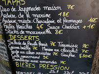 Guinguette de la Marine à Wambrechies menu