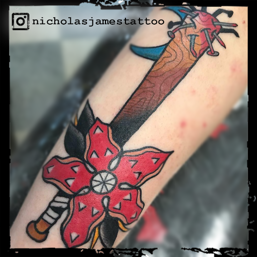 Explore anime neck tattoo ideas, creative tattoo ideas in Somerville, available at Boston Tattoo Company - Somerville