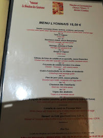 Le Bouchon des Carnivores à Lyon menu
