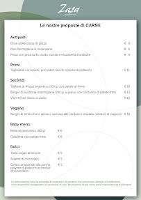 Carte du Zasa Ristorante à San Benedetto del Tronto