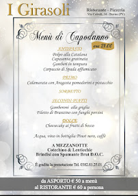 Menu du I Girasoli à Dorno