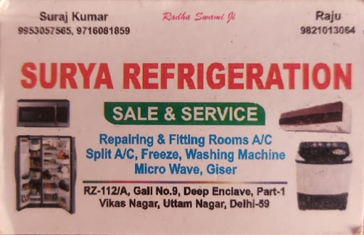 Surya Refrigeration | Freeze Repair | AC Repair |Refrigerator Repair | Washing Machine repair | Microwave repair