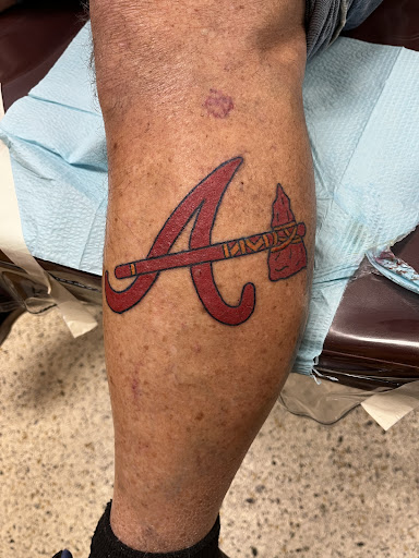 Explore men's shin tattoo ideas, creative tattoo ideas in Blue Ridge, available at Epic Arts LLC