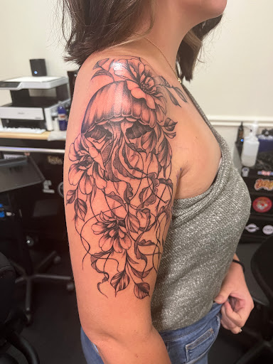 Explore mens chest tattoo ideas small, creative tattoo ideas in Copperas Cove, available at Flashover Ink Tattoo