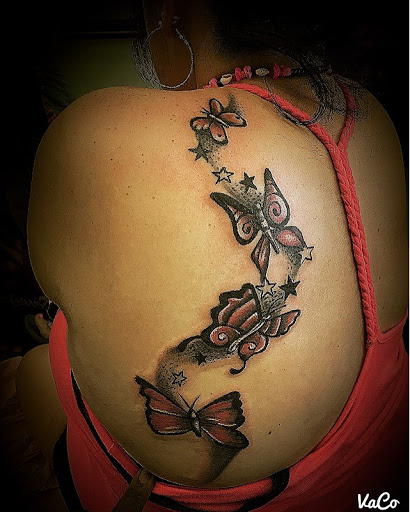Explore chest and neck tattoo ideas, creative tattoo ideas in Panama City Beach, available at Revolution Tattoo & Body Piercing