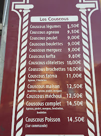 Restaurant tunisien L'Assiette Tunisienne à Marseille (le menu)
