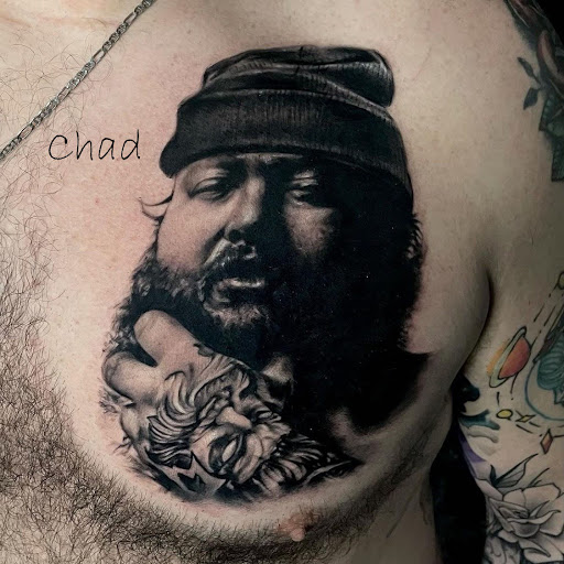 Explore black bear tattoo ideas, creative tattoo ideas in Sanford, available at Venom Ink Tattoo