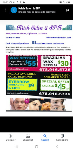 Beauty Salon «Krish Salon & SPA», reviews and photos, 6746 Jamestown Dr, Alpharetta, GA 30005, USA