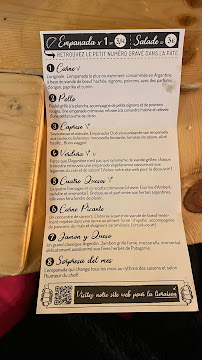 Menu du Empanadas Club à Aix-en-Provence