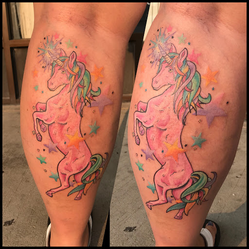 Explore american sleeve tattoo ideas, creative tattoo ideas in Aurora, available at Ronin Tattoo Studio INC