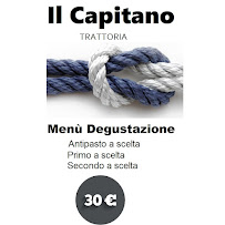 Restaurant de fruits de mer Trattoria Il Capitano à Viareggio (le menu)