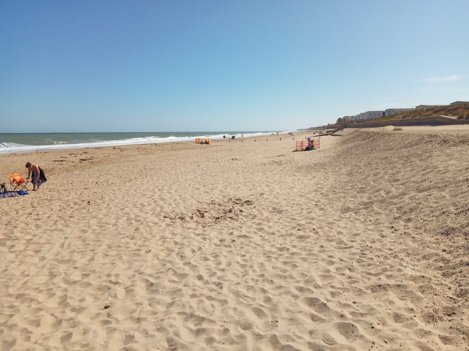 Photo of Bacton Beach and the settlement