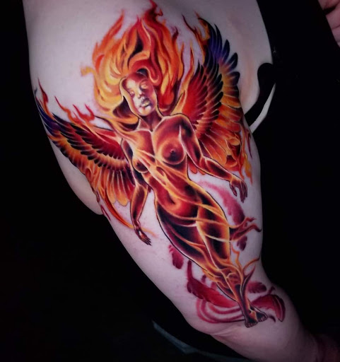 Explore beehive tattoo ideas, creative tattoo ideas in Albuquerque, available at Golden Needle Tattoo Studio