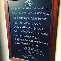 Carte du Ristorante Boccanegra à Florence