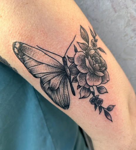 Explore men's family sleeve tattoo ideas, creative tattoo ideas in Plattsmouth, available at Stabbed Ink