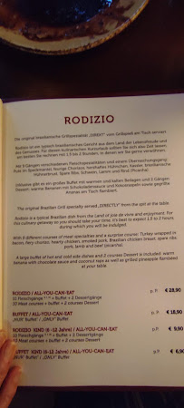 Villa Rodizio à Berlin menu