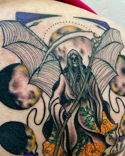 Explore tattoo ideas for fallen soldiers, creative tattoo ideas in Scipio Center, available at Ace of Wands Private Tattoo & Tarot Studio . Appointment Only