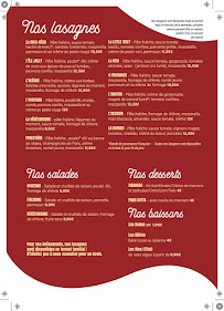 Restaurant Béra bar à lasagnes Lattes à Lattes (la carte)