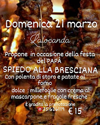La Locanda à Isorella menu
