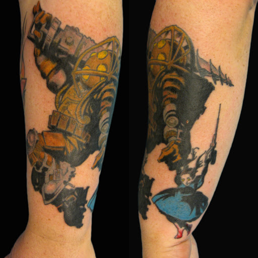 Explore drummer tattoos ideas, creative tattoo ideas in Waukesha, available at Custom Tattoo