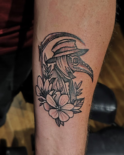 Explore patchwork tattoo ideas, creative tattoo ideas in Nashville, available at ArtWerks Studios