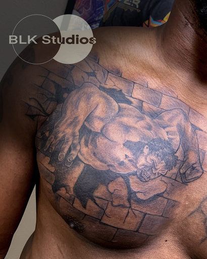 Explore life line tattoo ideas, creative tattoo ideas in Houston, available at BLK Studios