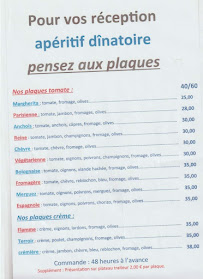 Menu / carte de Denico Pizzas à Buellas