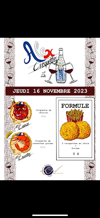 Menu / carte de AlexCroquettes à La Chapelle-d'Armentières