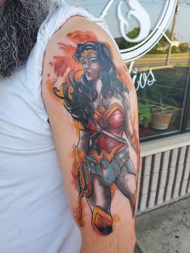 Explore emperor's new groove tattoo ideas, creative tattoo ideas in Cadillac, available at Darkside Studios