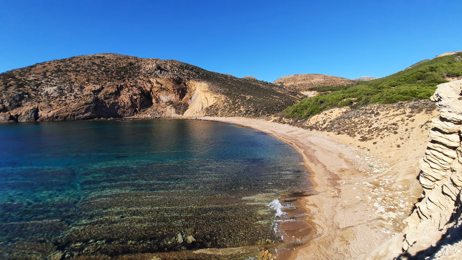 Φωτογραφία του Gizli Liman με φωτεινή άμμος και βράχια επιφάνεια
