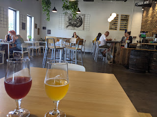 A row of beer taps