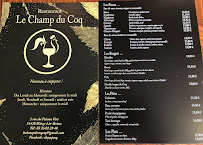 Le Champ du Coq à Witry-lès-Reims menu
