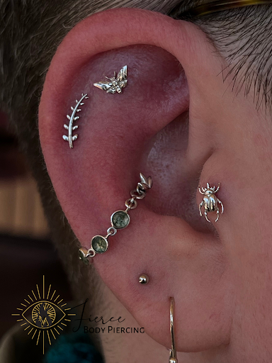 Explore tragus tattoo ideas, creative tattoo ideas in Tucson, available at Fierce Body Piercing
