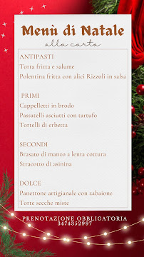 Restaurant Trattoria Rossini à Cozzano (le menu)