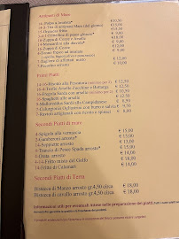 Carte du Ristorante -Il Gufo Sardo- à Cagliari