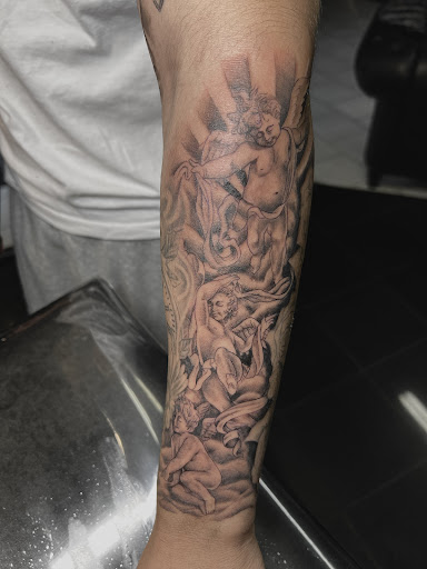 Explore tattoo ideas with infinity symbol, creative tattoo ideas in Newburgh, available at Ink Spill Tattoo